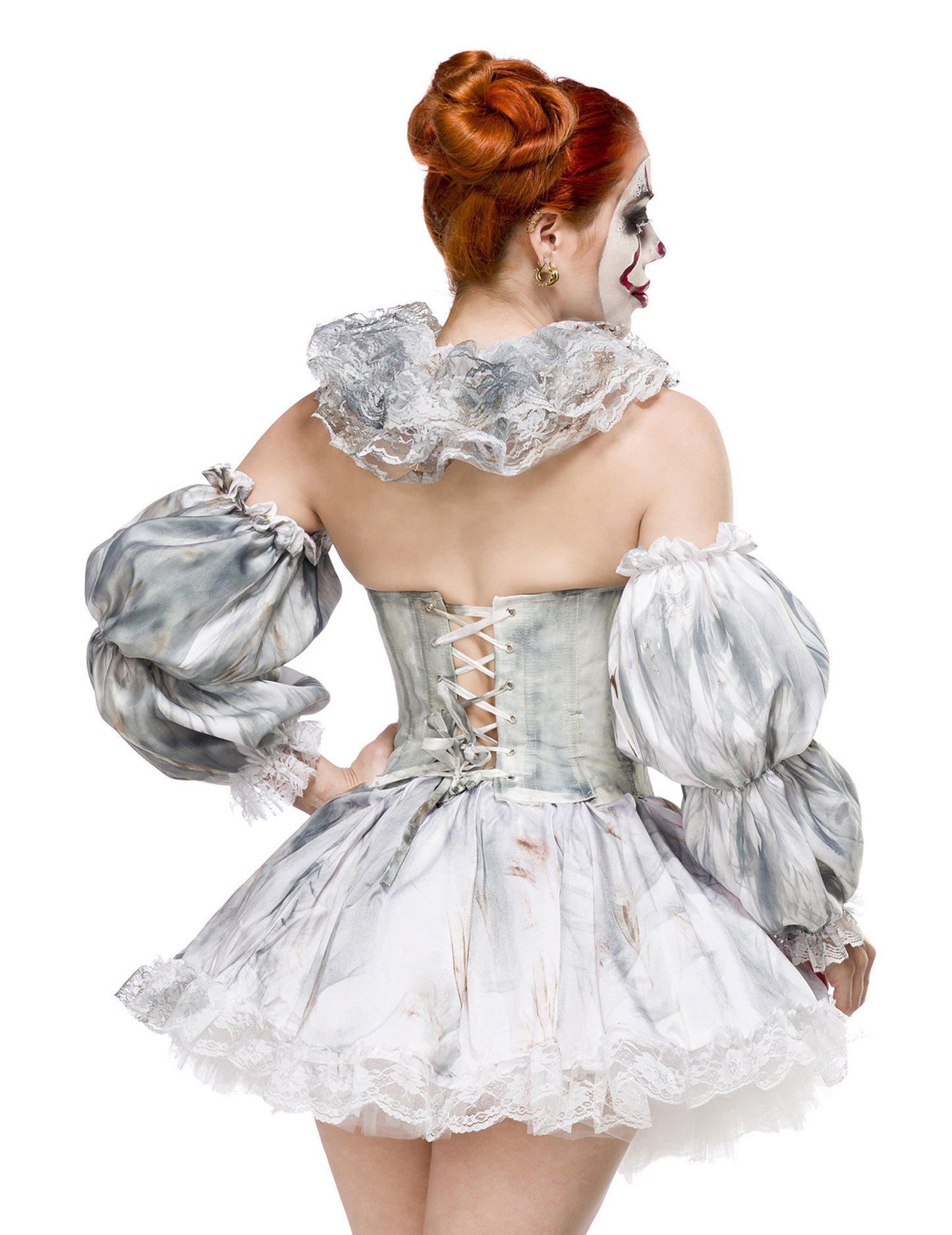 Desivé maskovanie luxusnej ženy sexy klauna