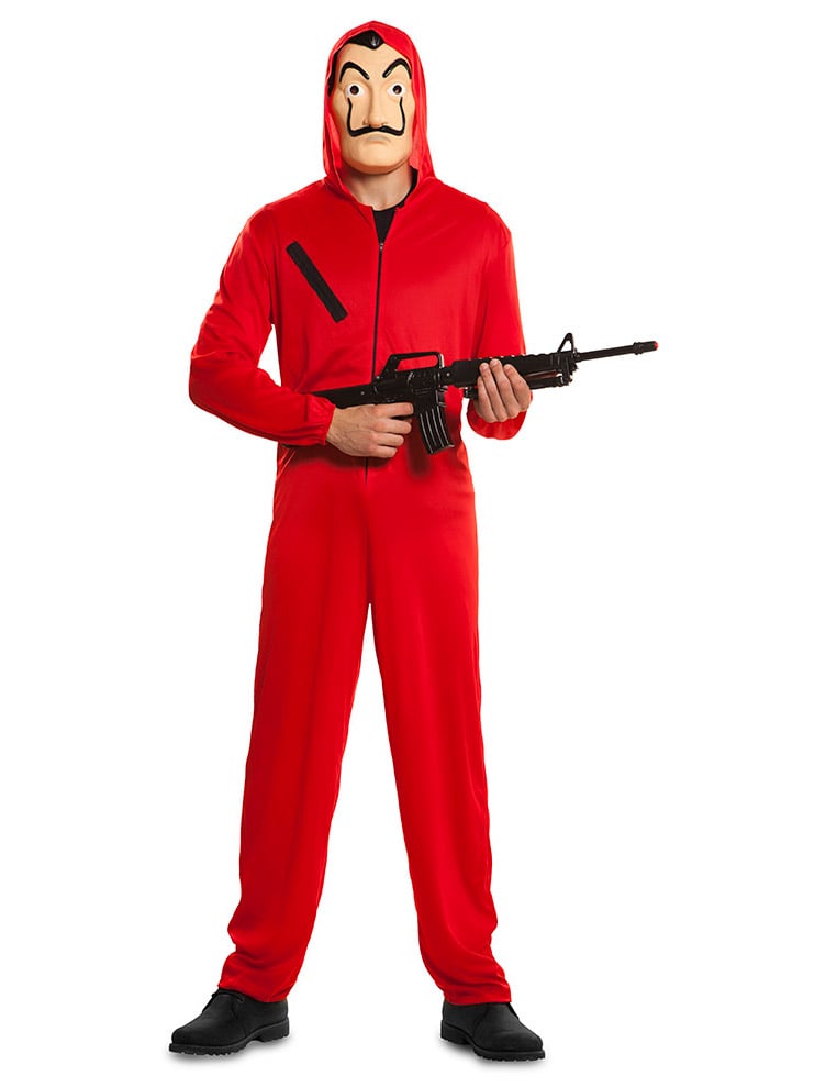 Kombinácia maskovanie a maska la casa de papel dospelých