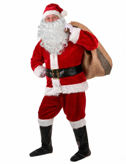 Kostým pre dospelých Santa Clausa s efektom kožušiny