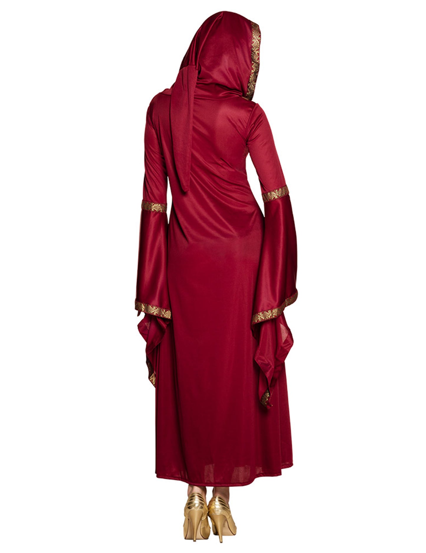 Červená dáma zamaskuje ženu