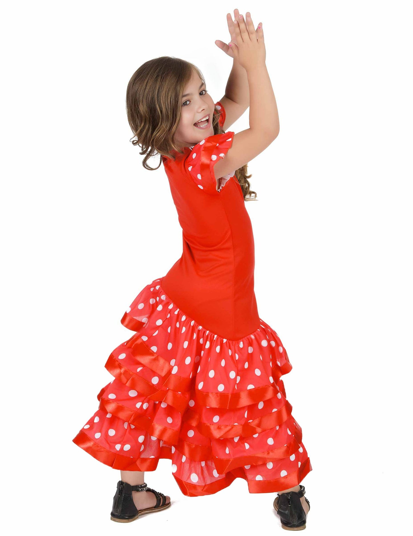 Červená flamenco flamenco tanečnica kostým dievča dievča dievča