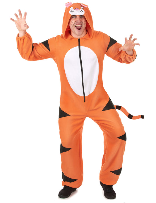 Párový kostým kombinéza s kapucňou tigra