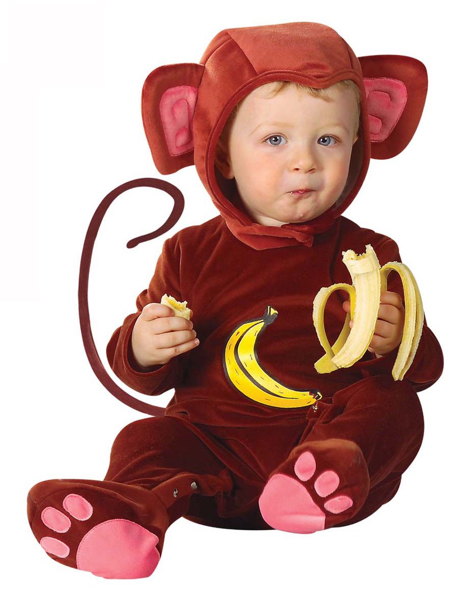 Detský zamatový efekt Kostým opice