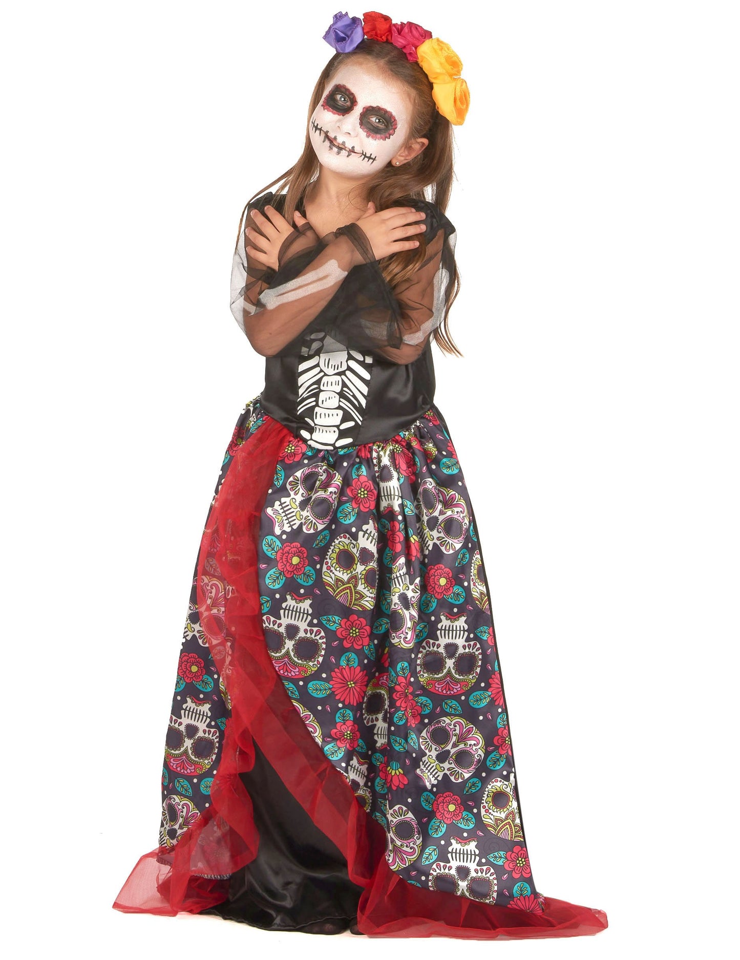 Dia Masguise of Los Muertos Flowery Girl
