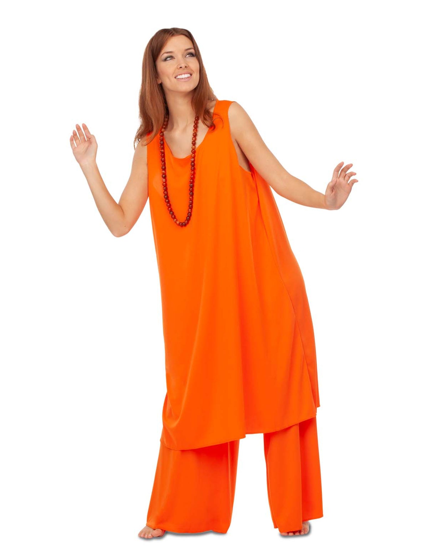 Oranžová žena učeníčka kostým žena