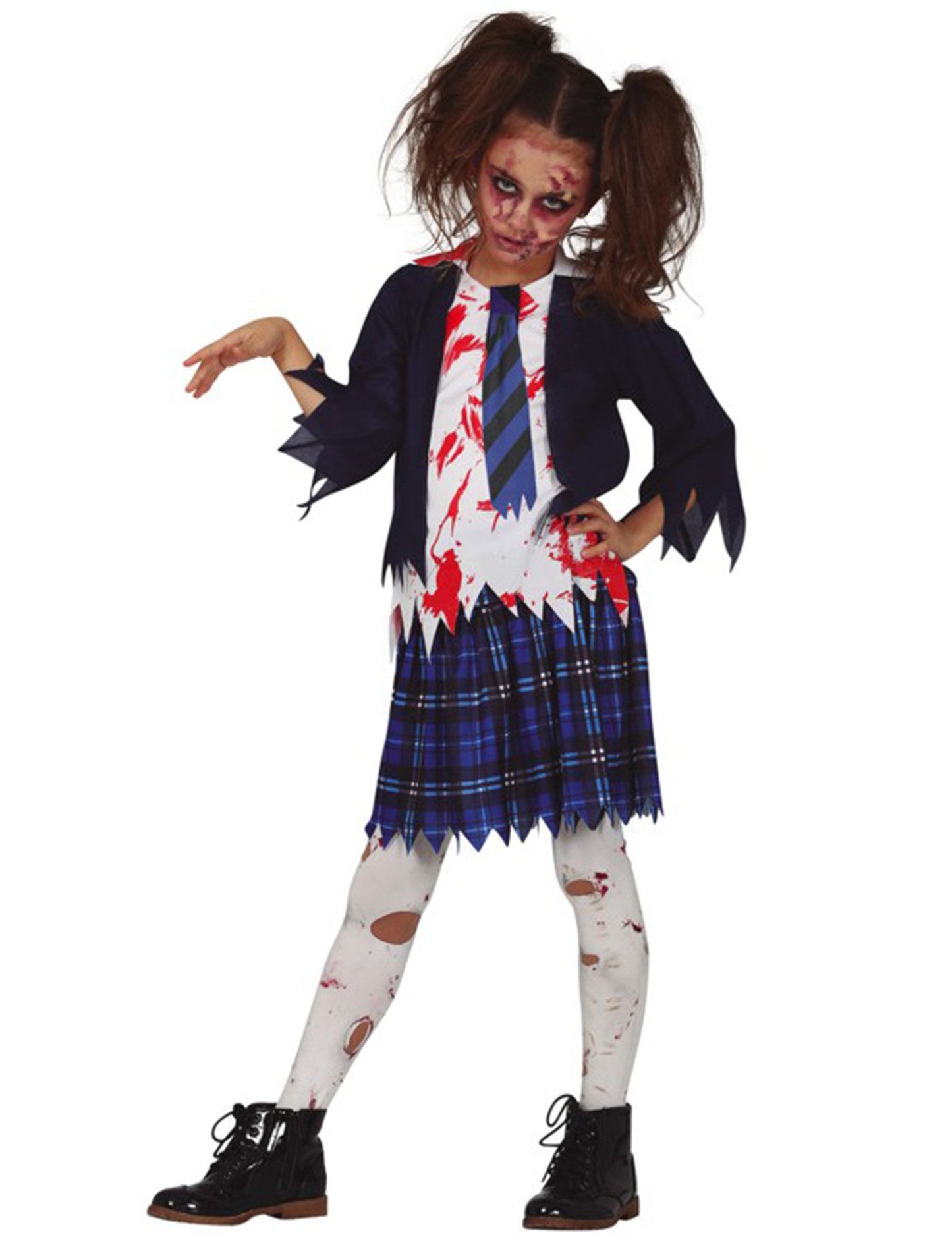 Modré zombie dievča prestrojené dievča