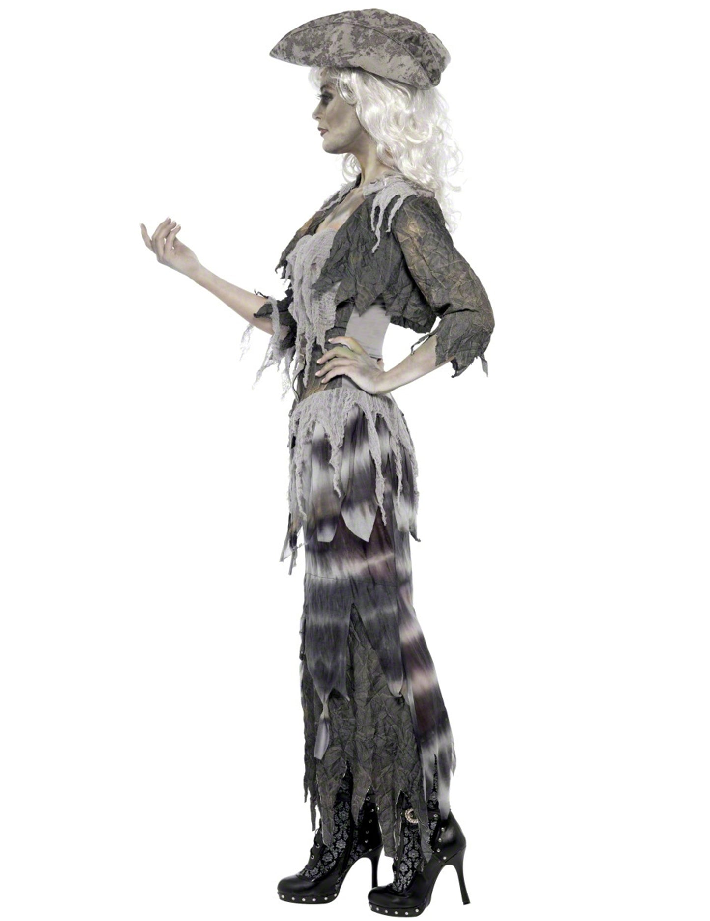Pirátsky duch zamaskovať desivú ženu Halloween