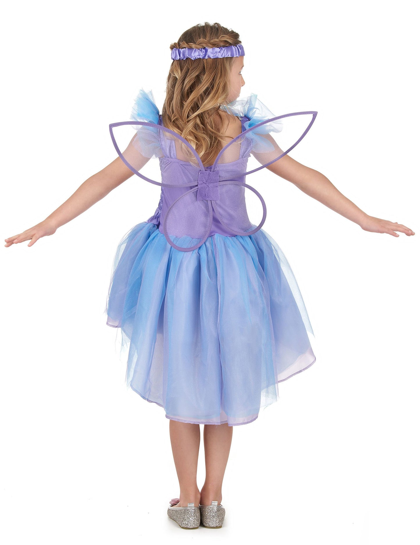 Pohľad zozadu na kostým víly pre dievča