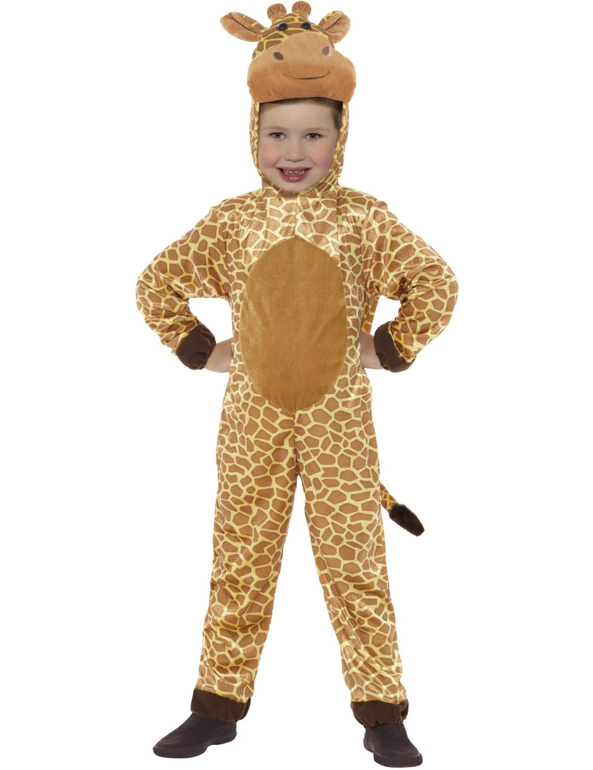 Pohľad spredu na girafí kostým pre dieťa