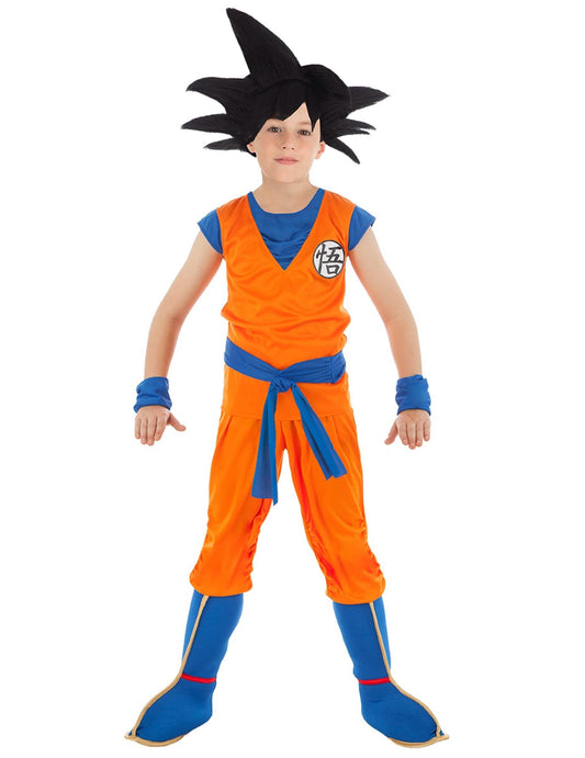 Vue de face de Goku du déguisement de couple Goku et Vegeta Dragon Ball Z™