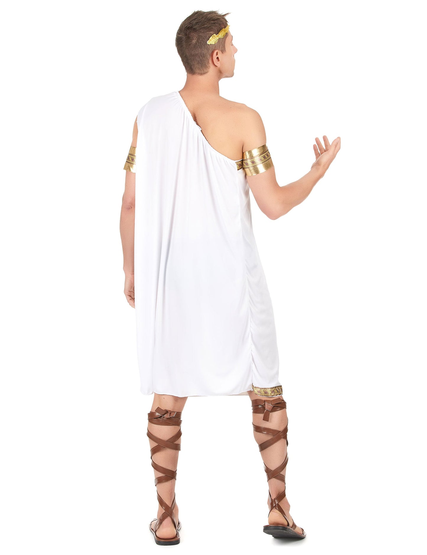 Vue de dos du déguisement grec pour homme