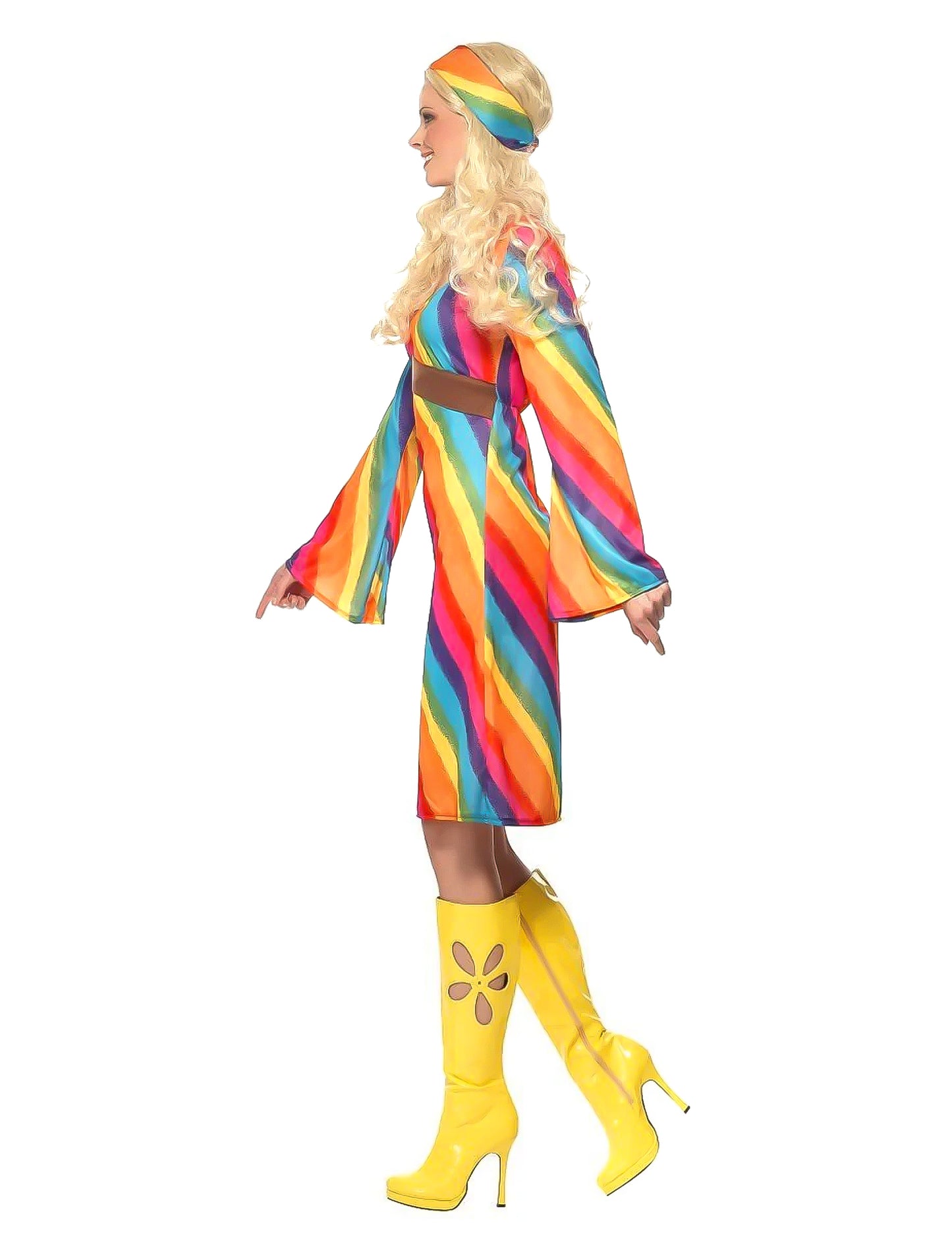 Dámsky dúhový kostým hippie