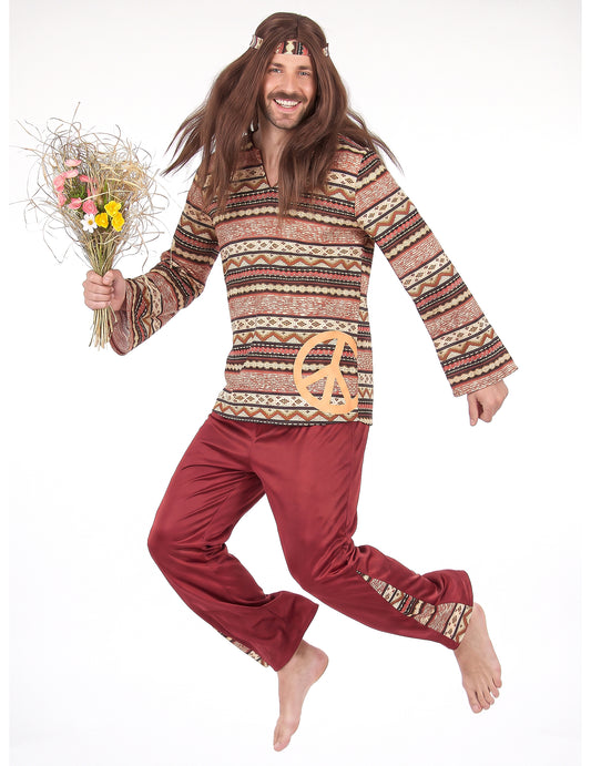 Hippie Bordeaux Pánsky kostým