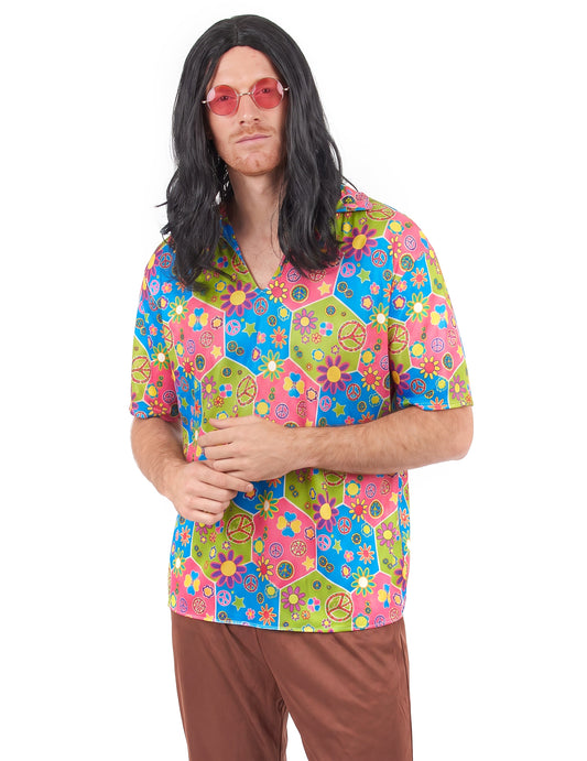 Hippie kostým pre mužov s rozšírenými nohavicami