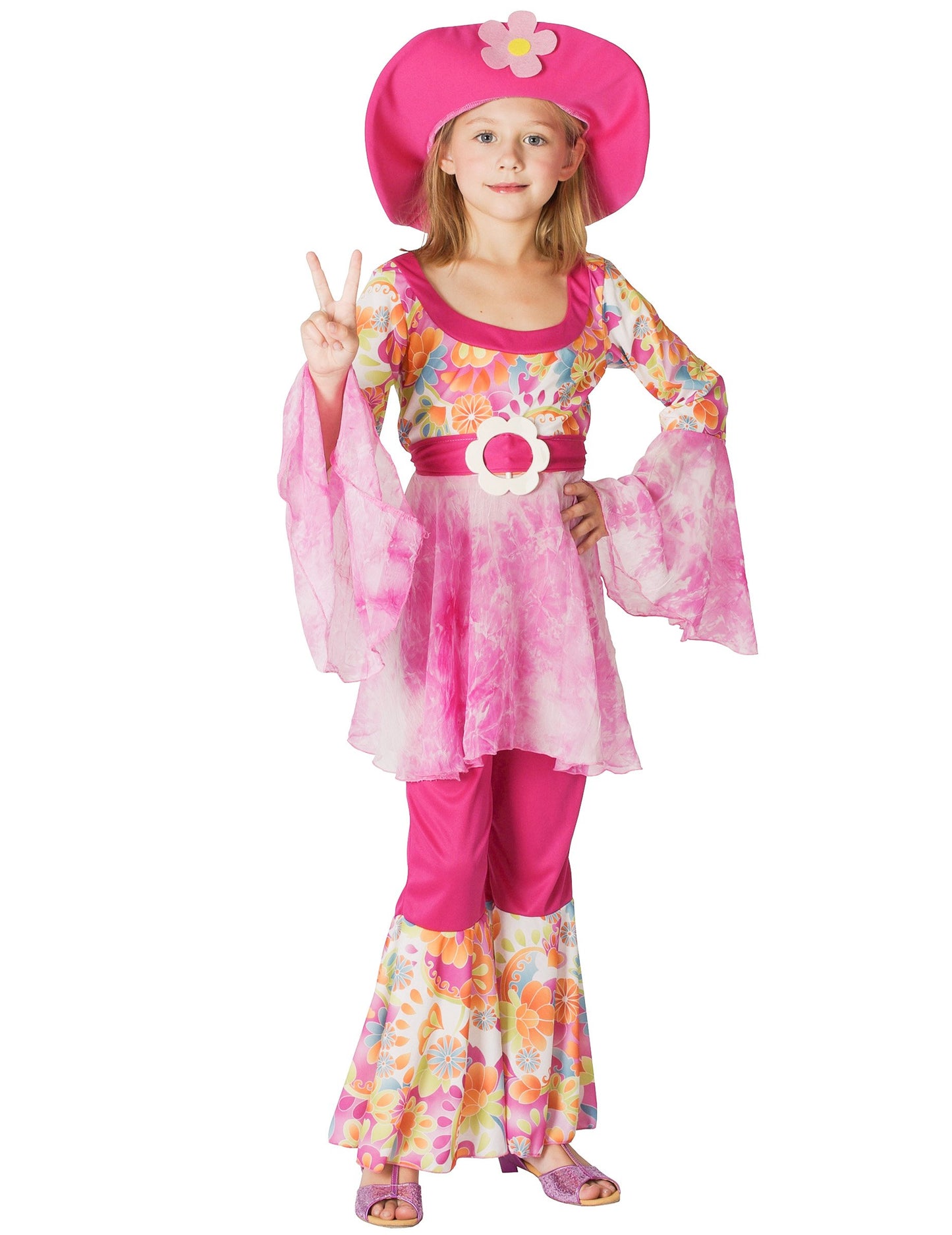 Maskovanie hippie ružové