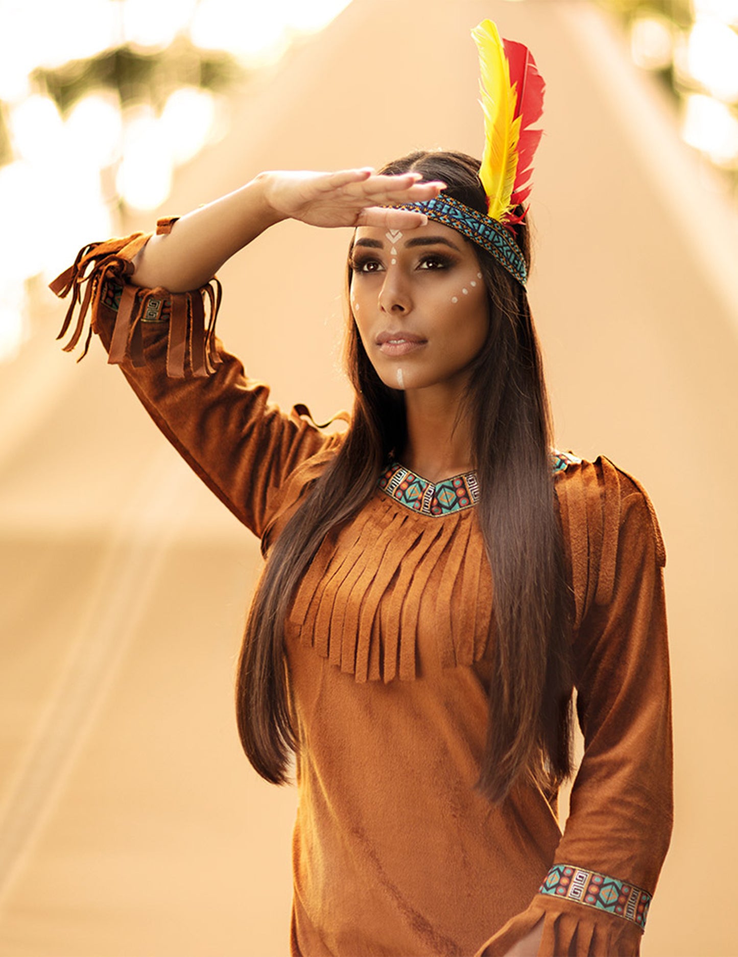 Indická maskovanie falošná semišová žena