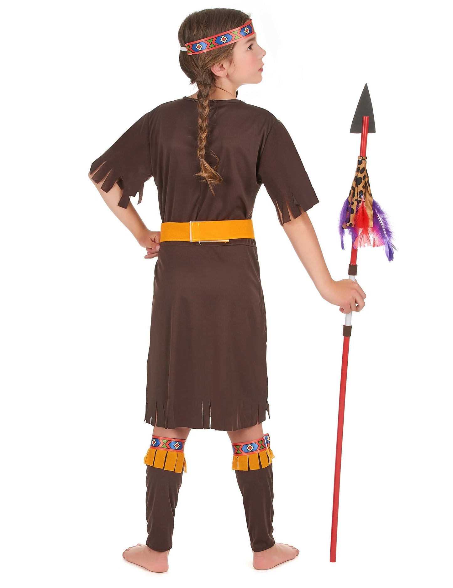 Hnedé a žlté dievča indické maskovanie