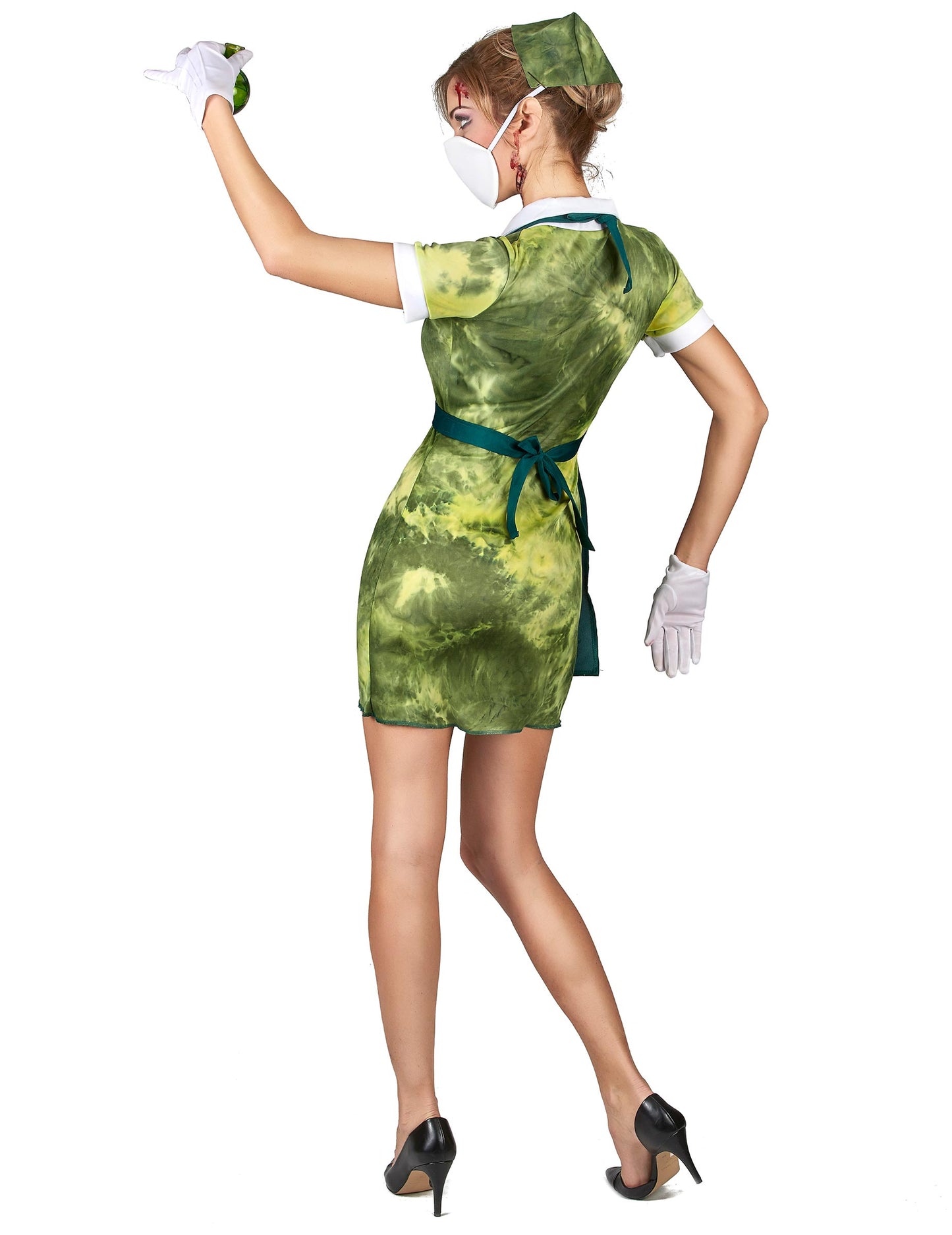 Ženský rádioaktívny ošetrovateľský kostým