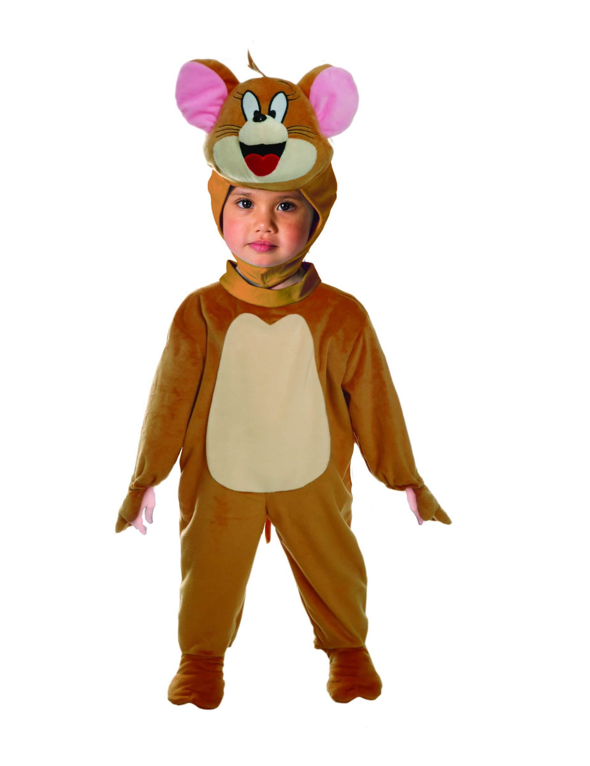 Kostým Jerry Tom a Jerry pre bábätko hnedá a béžová s kapucňou myši