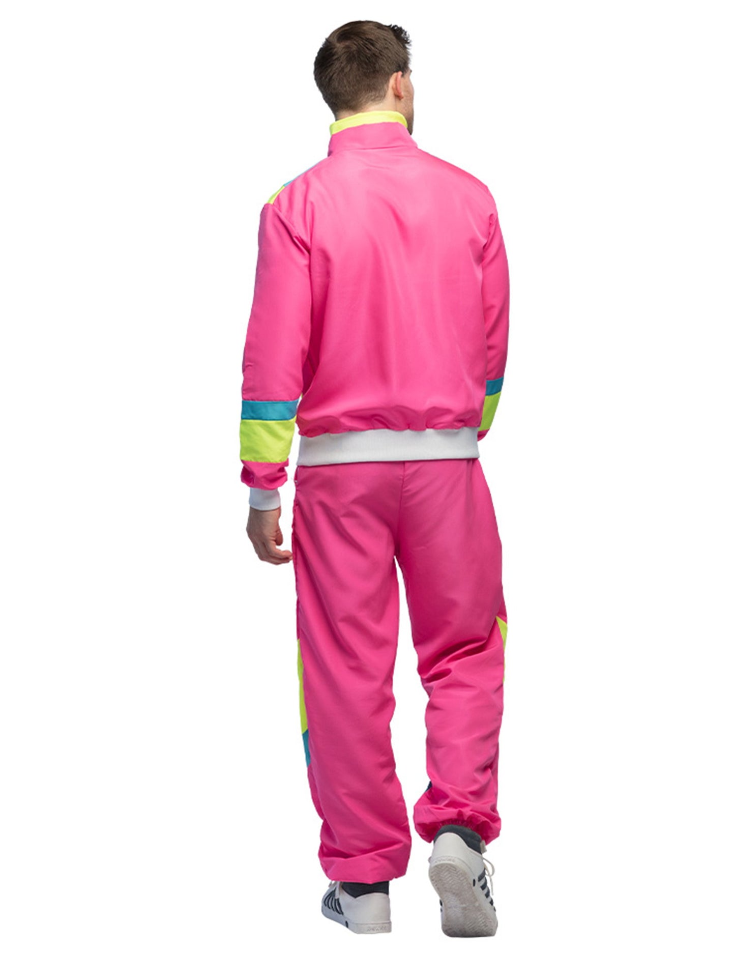 Pánsky neónový ružový retro jogging kostým