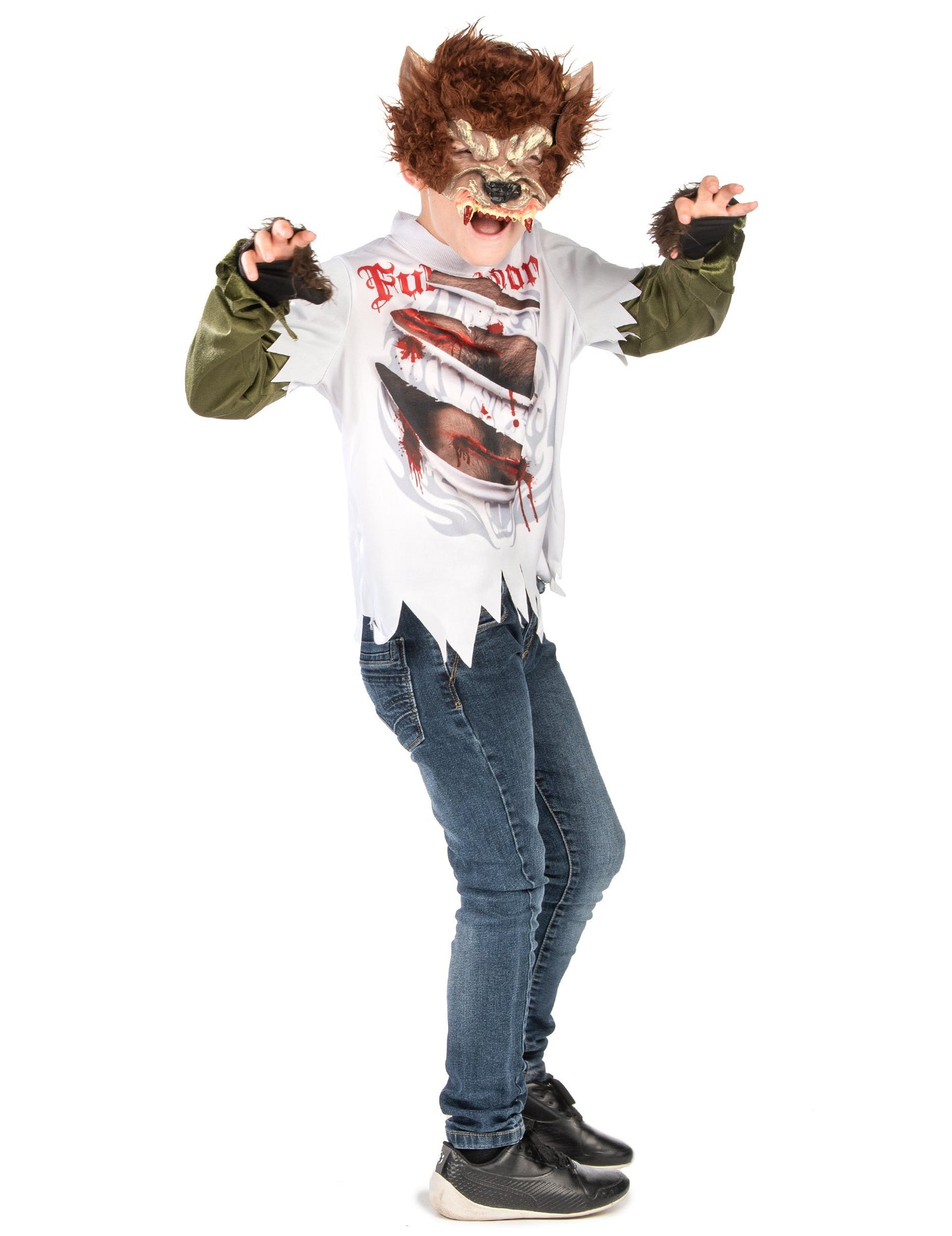 Vlk -garou kostým pre deti - luxus