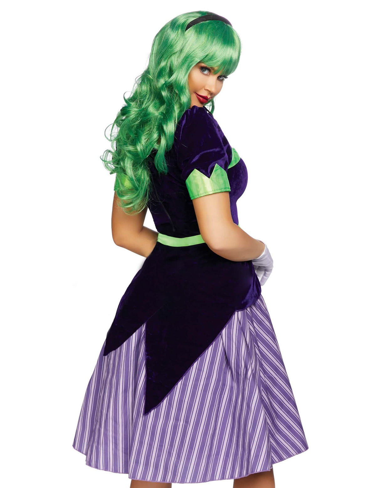 Pohľad zozadu na luxusný komiksový kostým babydoll