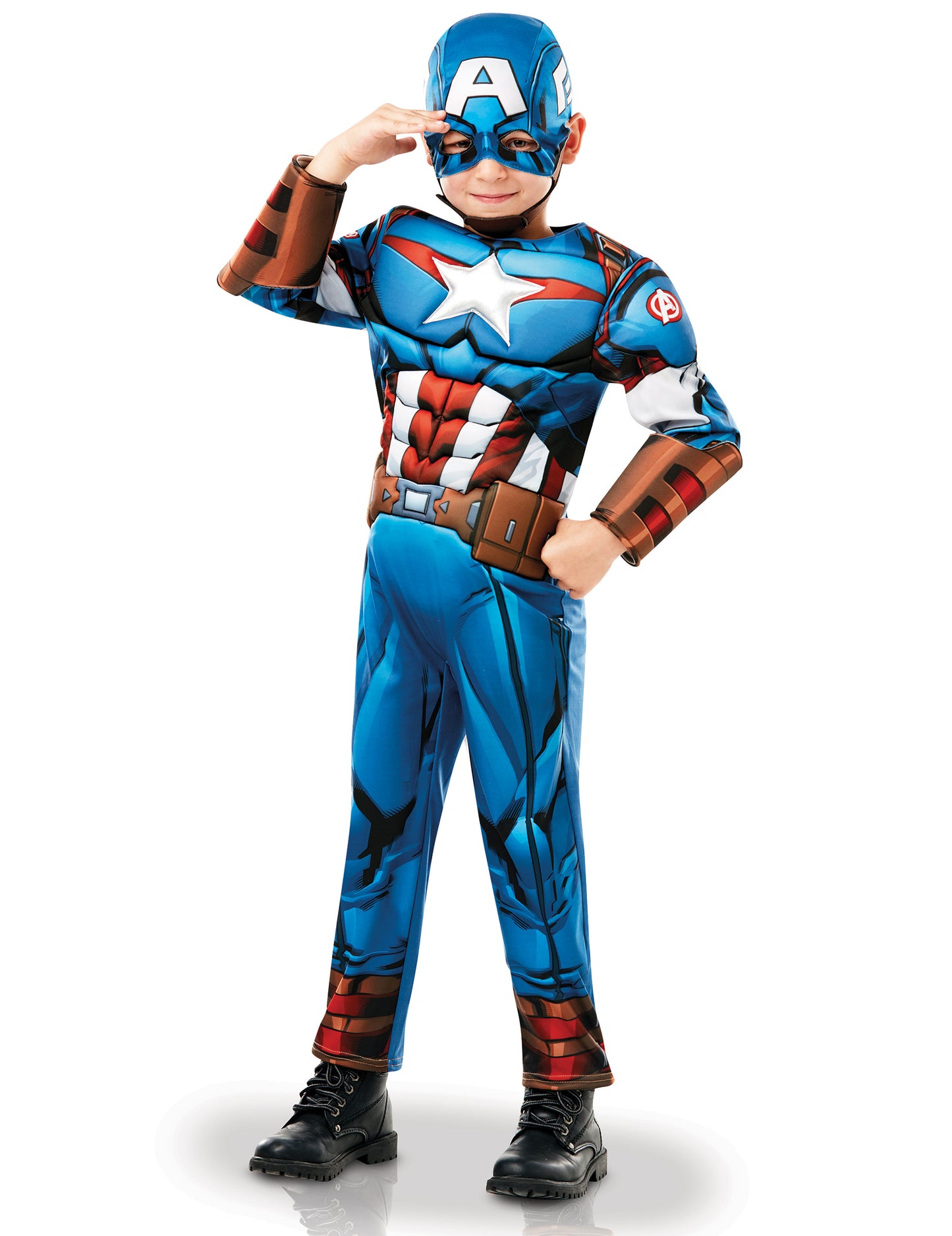 Vue de face du déguisement luxe Captain America série animée