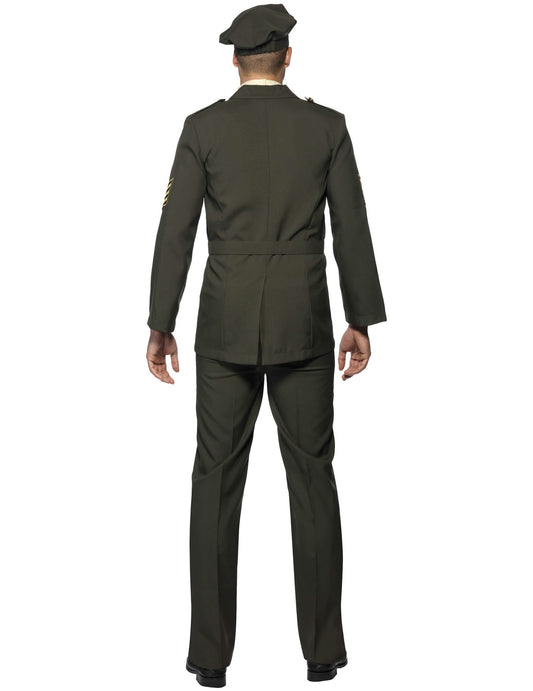 Vue de dos du déguisement d'officier militaire pour homme