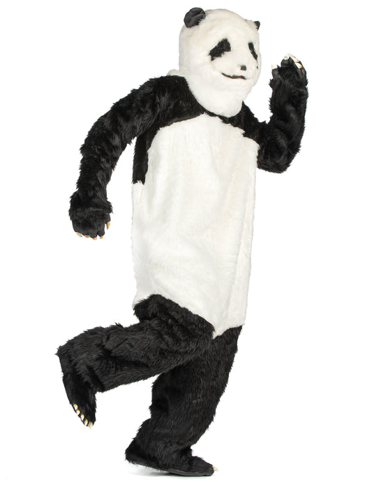Vue de profil du déguisement de panda pour adulte