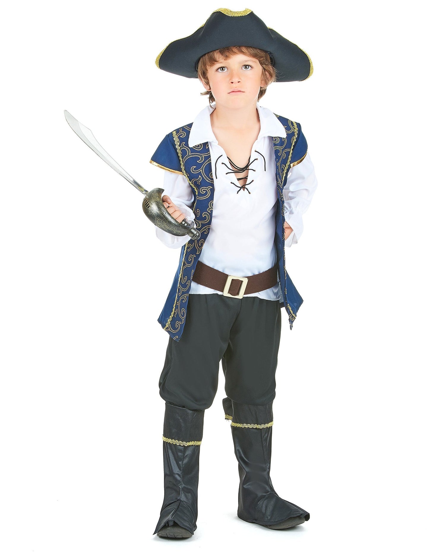 Elegantný kostým pirátskeho kapitána pre deti