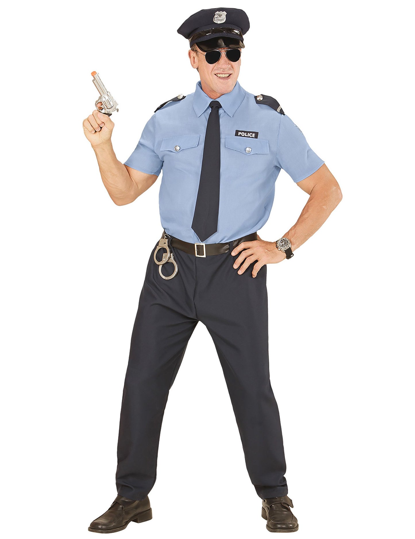 Pánsky modrý policajný kostým