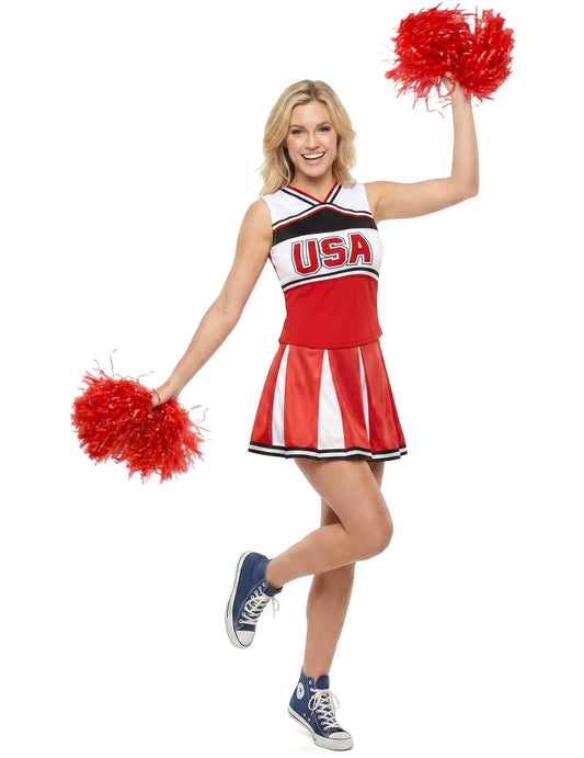 Pompom dievča USA Žena kostým