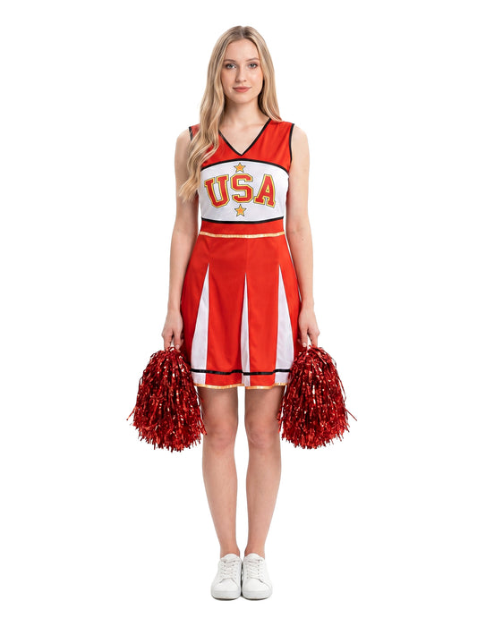 Pompom girl USA Red Woman kostým