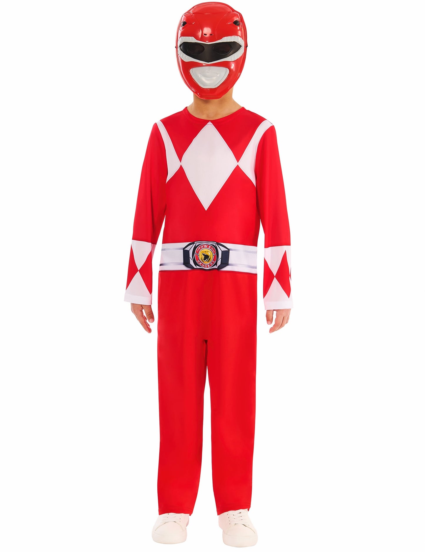 Vue de face du déguisement Power Ranger pour enfant