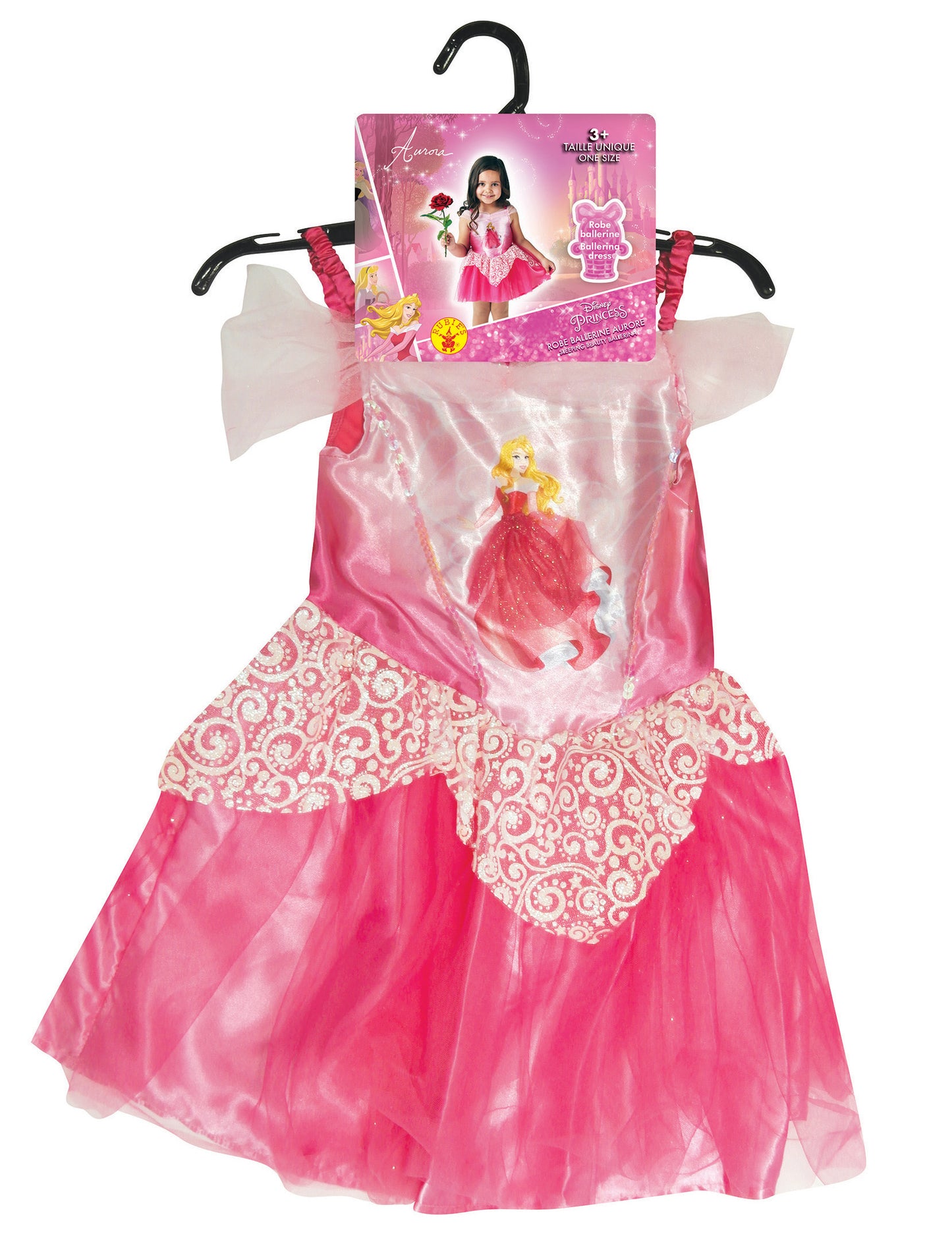 Princezná balerína aure ružová dievčenská kostým