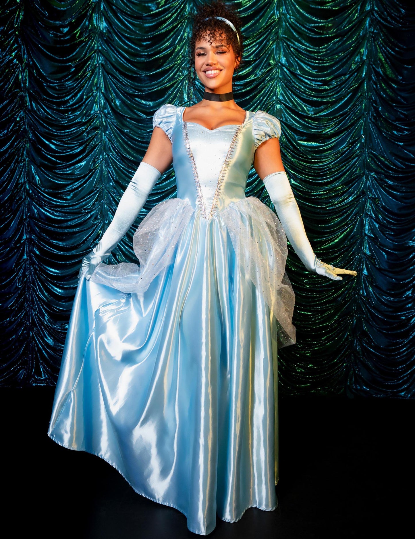 Princezná kostým modrá šaty žena žena