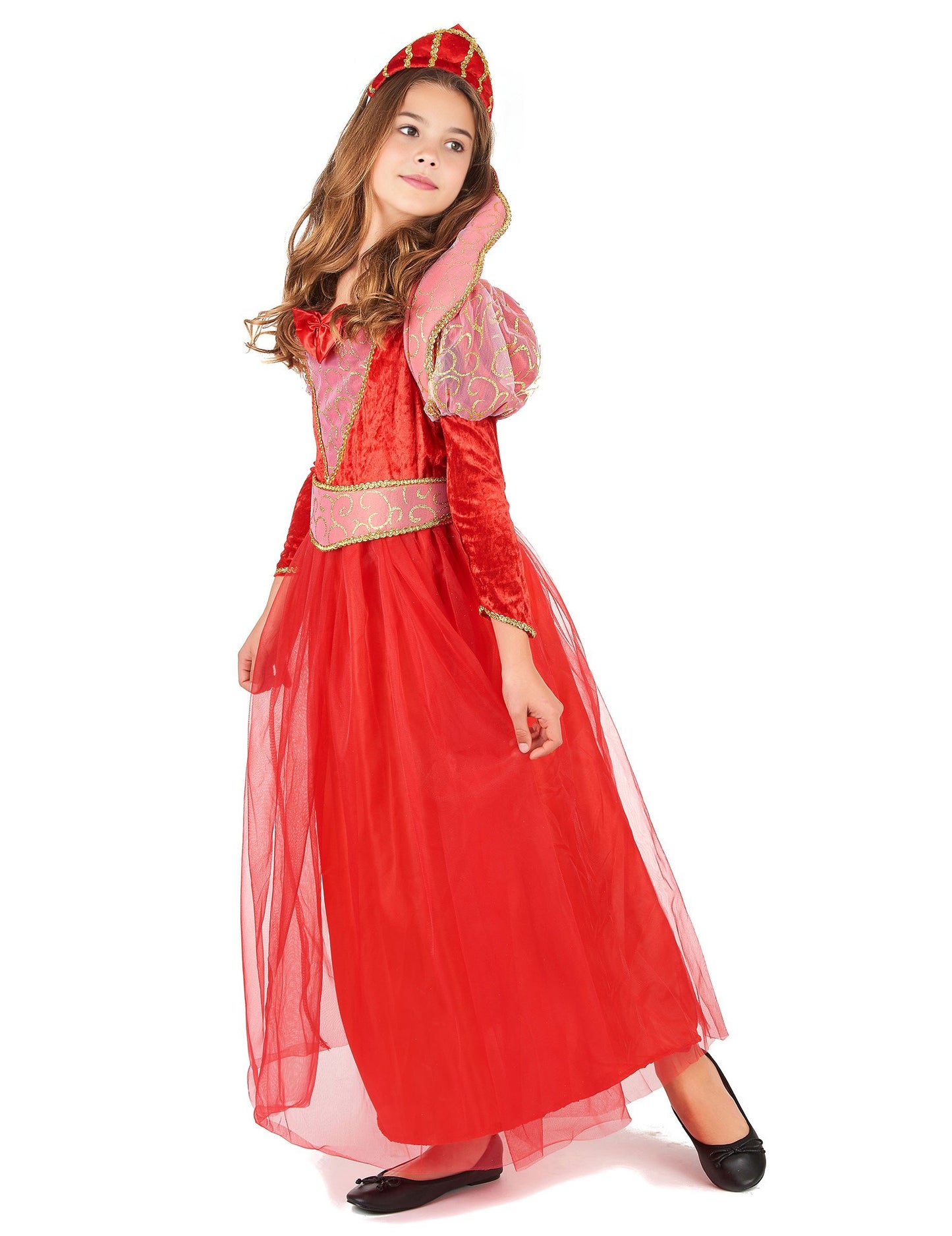 Stredoveká kráľovná maskovanie s nafúknuté dievčatá dievčatá