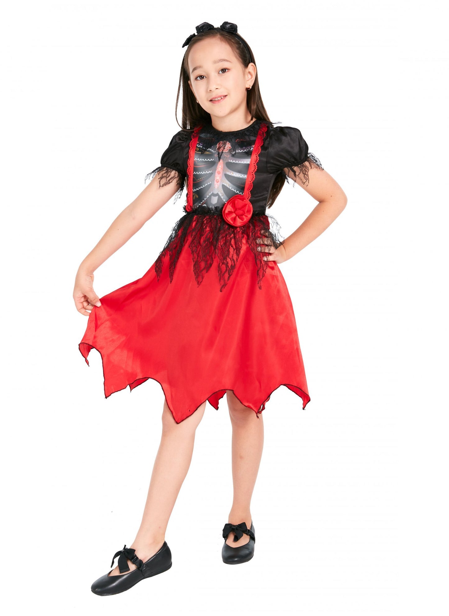 Kostýmy kostry s čelenkou dievčat