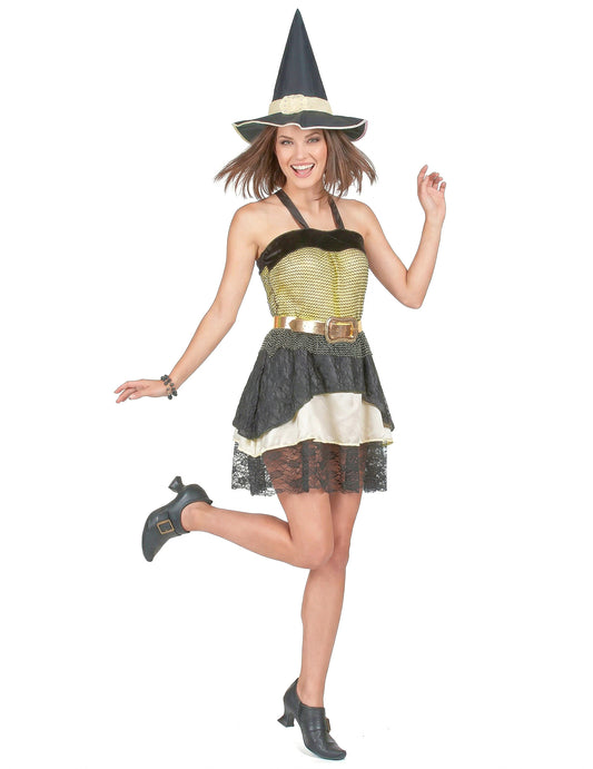 Zasahovanie zlatej čarodejnice Halloween