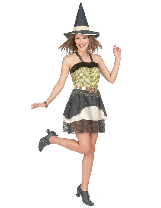 Zasahovanie zlatej čarodejnice Halloween