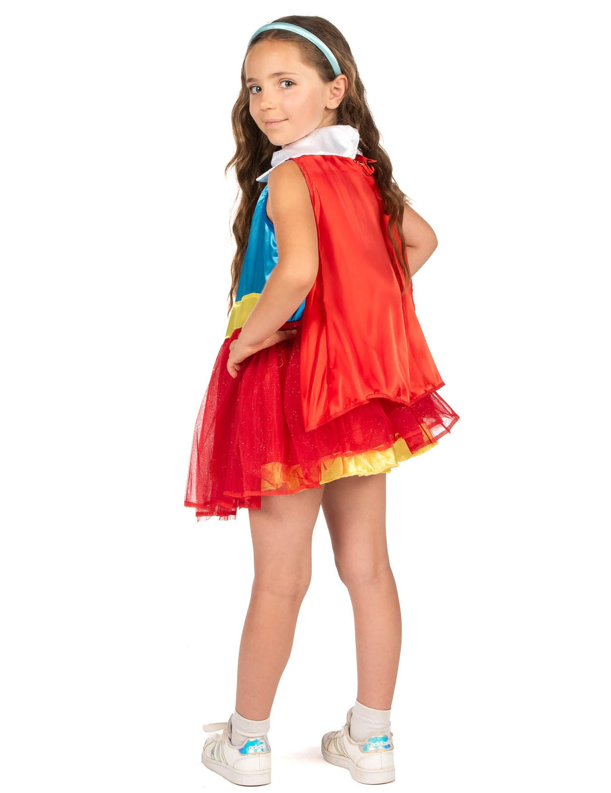 Kostým Supergirl DC Super Hero Girls™ pre dievča červená a modrá s tutu a plášťom