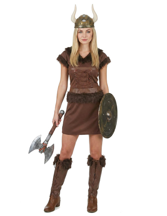 Viking kostým sexy hnedá žena