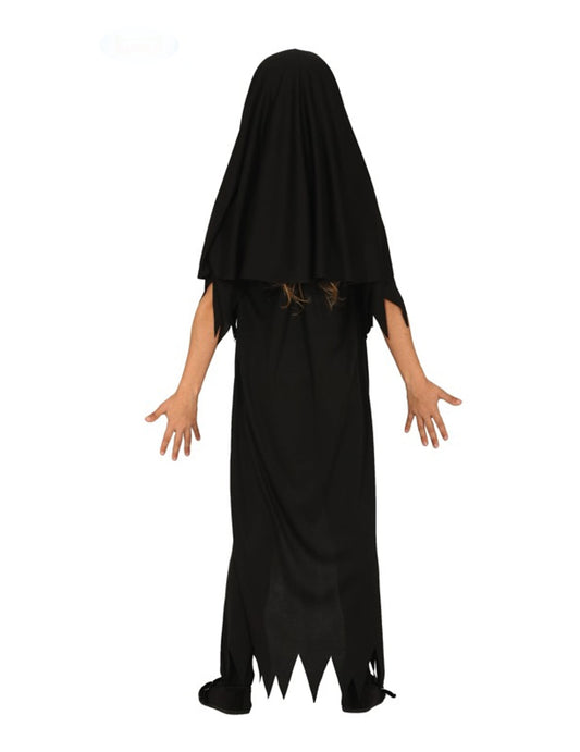 Vue de dos du déguisement zombie nonne pour fille