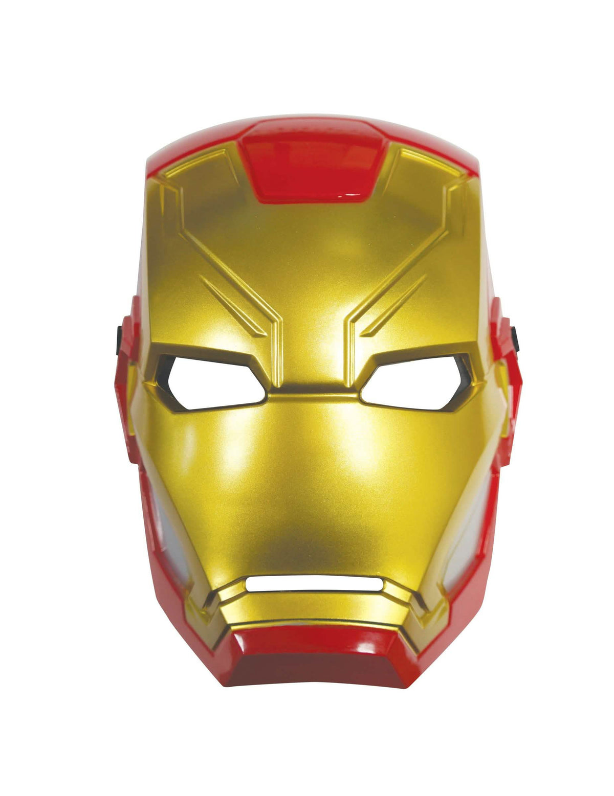 Predný pohľad na plastovú polomasku Iron Man
