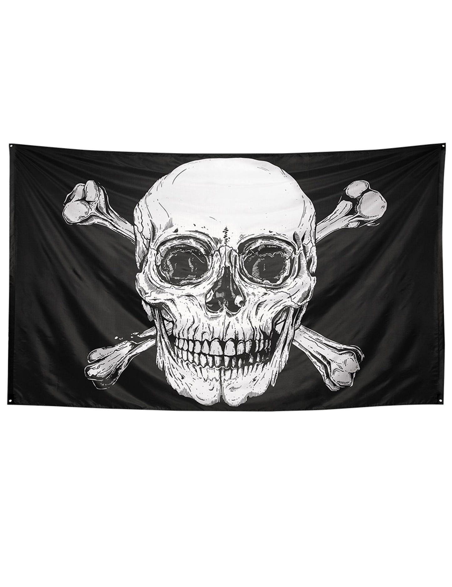 Drapeau pirate Jolly Roger pour décoration noir et blanc