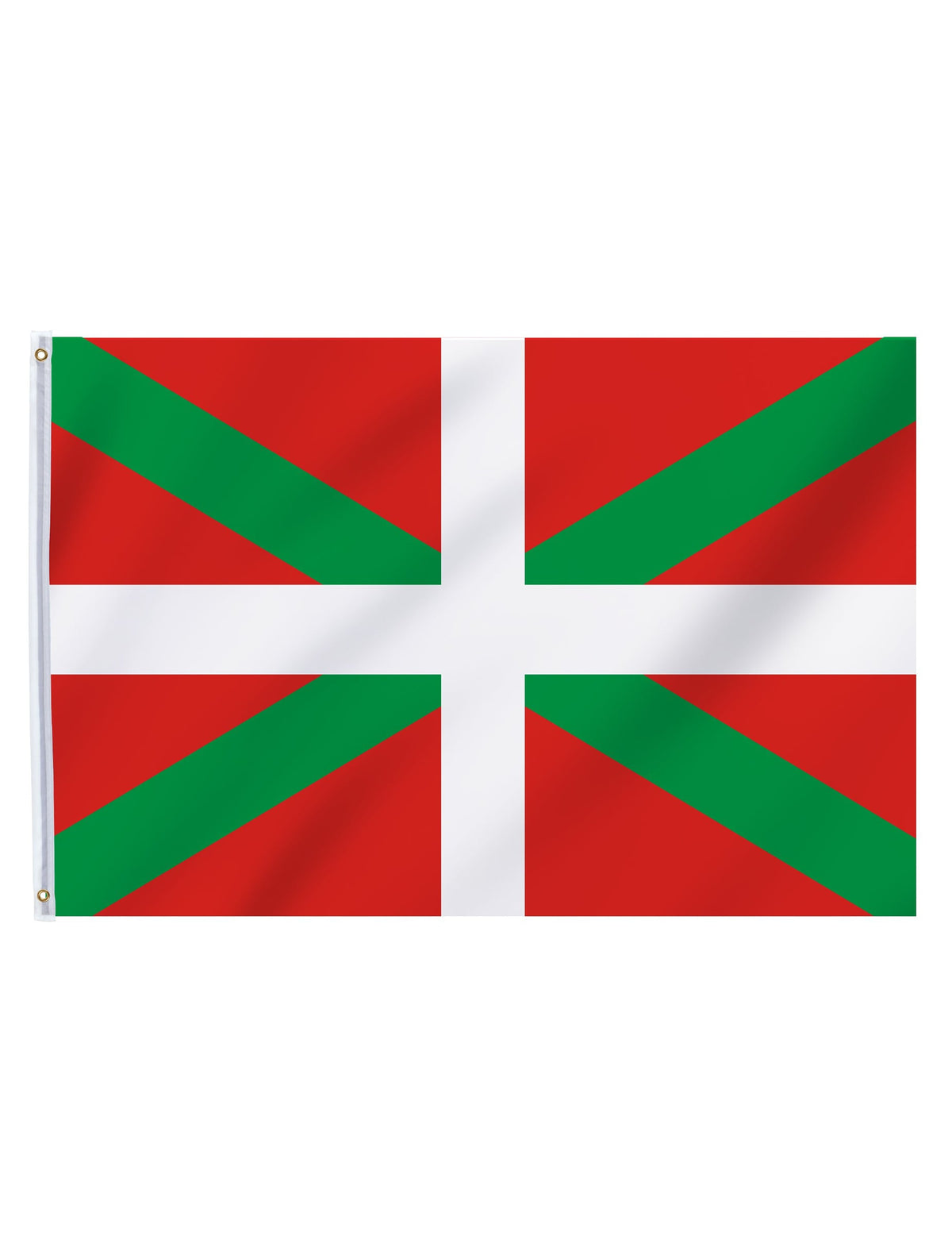 Drapeau supporter Pays Basque rouge vert et blanc