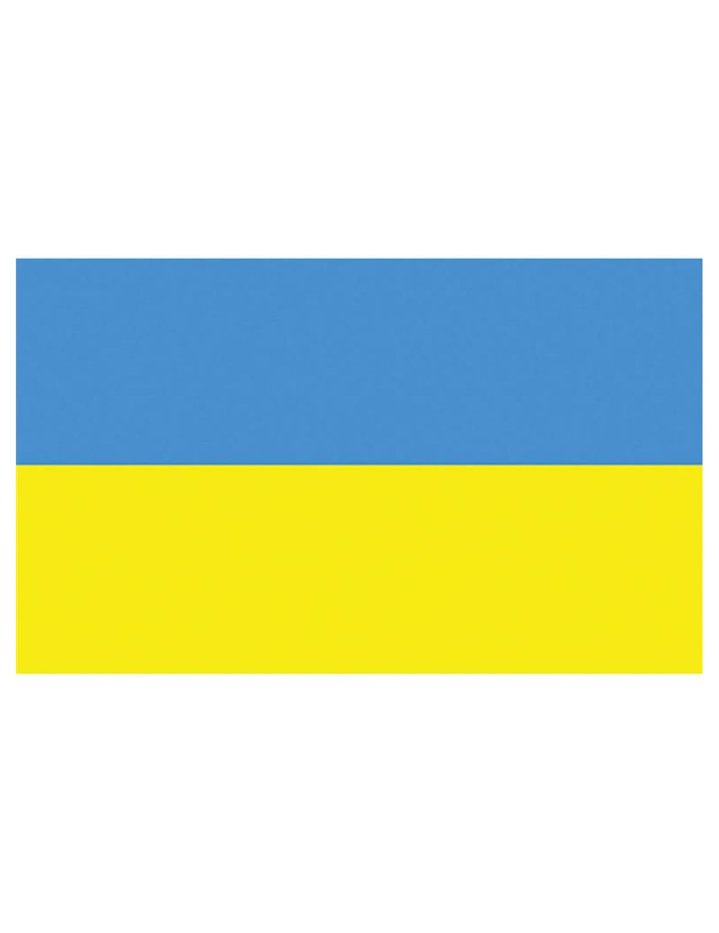 Vue d'ensemble du drapeau en tissu Ukraine