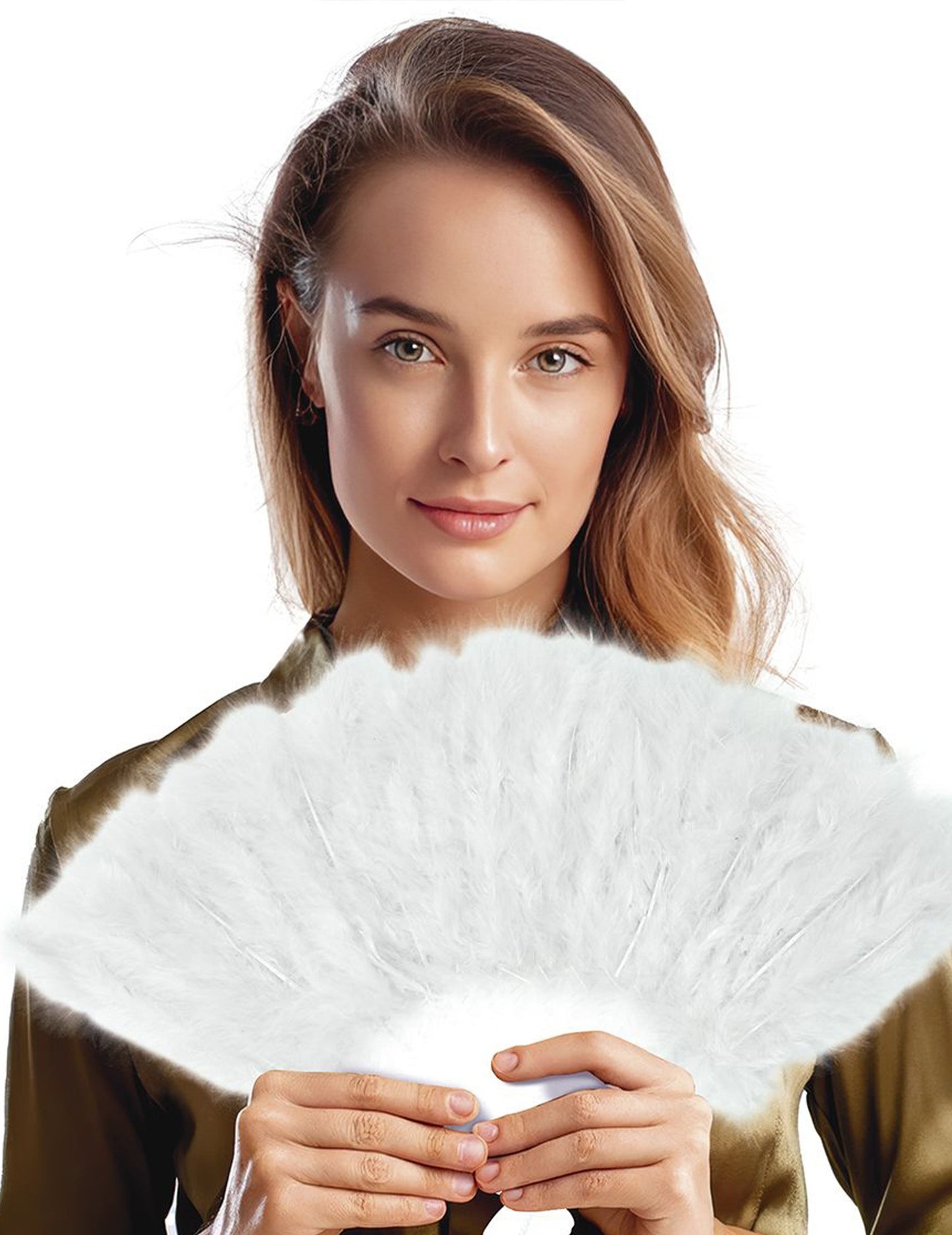 25 cm biela pernatá