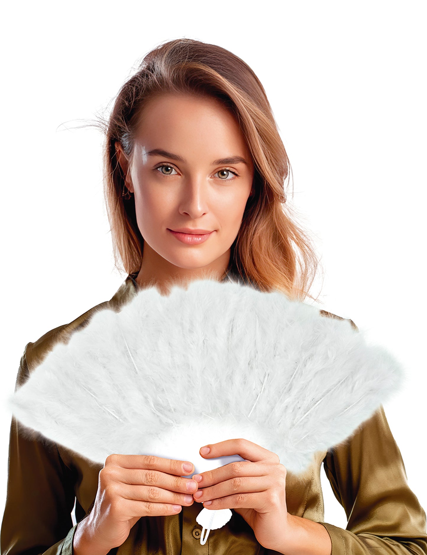 25 cm biela pernatá