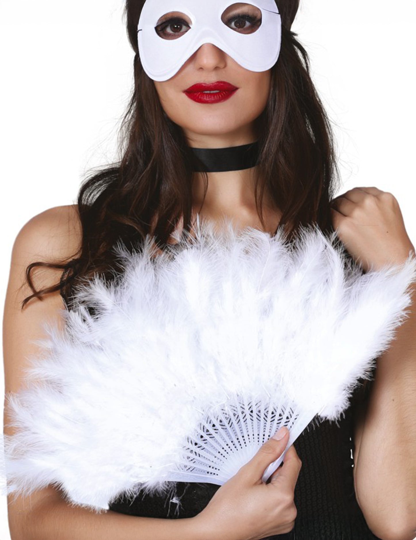 25 cm biela pernatá